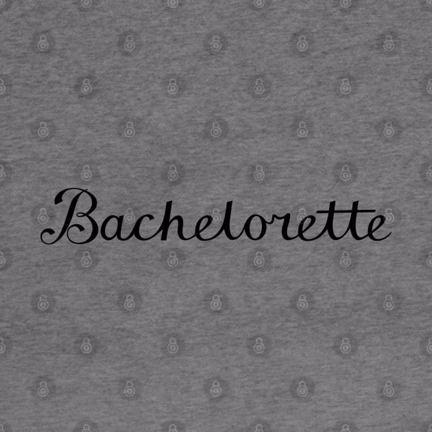 Bachelorette Type Design - Black by NataliePaskell